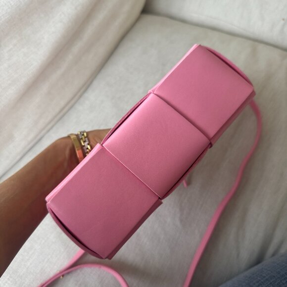 Bottega Veneta Pink Intrecciato Lambskin Candy Arco Tote - Picture 14 of 15